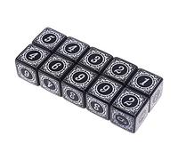 10 Pcs Square Edged Six Sided Dices Role Playing Game Dices Math Counting Teaching Tool for Board Game, Party Metal Dice Purple Gold