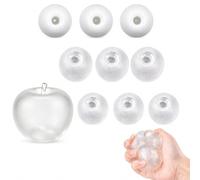 10 PCS Squishy Skins, Clear Apple-Shaped and Round | One clear apple shell plus nine empty round shells in three stated sizes