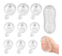 10 PCS Squishy Skins, One 7 Cm Peanut Shaped and 9 Round in 4 Cm, 5 Cm and 6 Cm Sizes for Varied Craft Projects, Create More Visual Variety for Tabletop Projects, Themed Sets or Shared Craft Spaces