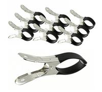 10 Pcs Stainless Steel Clothes Pegs Clips, 4.7 Inch Stainless Steel Clothes Pins Quilt Clamps Windproof For Outdoor-Black