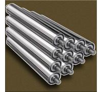 10 Pcs Stainless Steel Conveyor Rollers - Commercial Replacement Feed Rollers for Woodworking, 1"-2.4" Diameter, L 1000mm (39.5") - Steel Tube Design