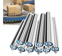 10 Pcs Stainless Steel Conveyor Rollers - Durable 25/32/38/50/60 mm Diameter for Warehouses, Factories, and Transport - 2" (50mm) Diameter, 39.4" (1000mm) Length