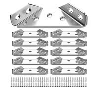 10 Pcs Stainless Steel Corner Brackets, Heavy Duty Brackets, L Brackets, Metal Brackets, Steel Brackets, Corner Bracket, Suitable for Fixing and Repairing Furniture, Shelves, Windows, and cabinets