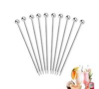 10 PCS Stainless Steel Metal Cocktail Sticks, Cocktail Picks, Drink Picks, for Drinks, Party, Barbeque Snacks,Appetizers,Hamburger,Etc.