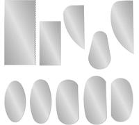 10 Pcs Stainless Steel Pottery Tools Set,Ceramics Clay Sculpting Rounded Edge Molding Scraper Cutter,Flat Metal Clay Sculpting Tools Set,for Sculpting Texturing Artists Modeling Potter