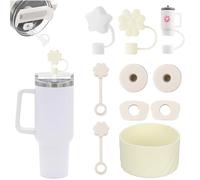 10 PCS Stanley Cup Accessories, Silicone Straw Covers & Stopper Set, Dust Proof & Spill Proof for 40oz/30oz