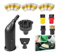 YTUGIL 10 PCS Steam Cleaner Accessories Compatible with Kärcher SC1 SC2 SC3 SC4 SC5 SC7 CTK10 CTK20 - Cleaner Round Brushes, Nozzles, Extension Tube and Steam Jacket for Efficient Cleaning