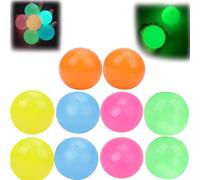 10 Pcs Sticky Balls Ceiling Glow in The Dark Fidget Toys, Easter Toy,Night Stress Balls for Fluorescent Sticky Wall Balls, Squishy Fidget Toys Jumping Stress Relief Balls, for Adults & Kids