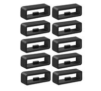 10 Pcs Strap Loop for Garmin Forerunner 255, 265, Venu 2/Venu 3/Vivoactive 4, 22mm Lock Ring Replacement Watch Band Ring Smartwatch Keeper Black