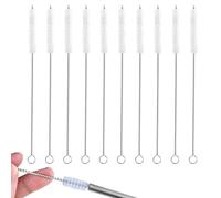 10 Pcs Straw Cleaner Brush, Extra Long 12in Nylon Bottle Brush,Baby Bottle Brush,Reusable Straw Brush for Washing Glass Silicone Metal Straw Teapot Spout Milk Bottle