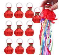 10 Pcs Streamer Poppers,No Mess Confetti Poppers,Graduation Party Poppers,Easy to Clean Handheld Streamer Magic Paper Cracker,Ideal for Celebrations,Events,Engagement,Wedding Decoration