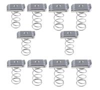 10 Pcs Strut Channel Nuts, M8*8 Spring Channel Nuts Carbon Steel Spring Groove Mounting Nuts for Strut Channel, Silver