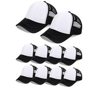 10 Pcs Sublimation Blank Trucker Hats Bulk Mesh Baseball Cap Polyester Mesh Trucker Hat for Men and Women