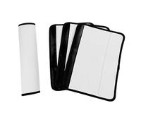 10 Pcs Sublimation Blanks Car Seat Belt Pads Cover DIY Heat Transfer White Neoprene Replacement Shoulder Strap Pads Blank Car Seatbelt Shoulder Pads Strap Cover for Auto