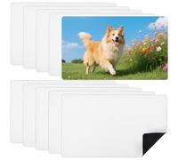 10 Pcs Sublimation Blanks Playmat 14" x 24", Smooth Rubber Game Play Mat for Custom Printing, Trading Card Games, Board Games & Mouse Pad - Ideal for Home & Game Room