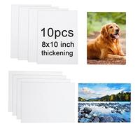 10 Pcs Sublimation Metal Photo Blanks 8"X10" X0.45mm Aluminum Photo Sign Blank Photo Metal Wall sublimation Poster Frame Blanks (White)