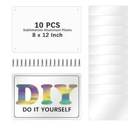 10 pcs sublimation metal sign blanks，8X12 inch sublimation sign blanks Heat Transfer blank metal sign，sublimation yard sign blanks，sublimation photo blanks