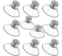 10 Pcs Suction Cups, 25 mm Window Suckers for Glass, Suction Holder with Knurled Nut, Transparent Round Threads Suckers Cups, for Daily Hanging, Glass, Mirror, Wall, or Other Smooth Flat