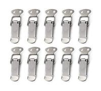 10 PCS Suitcase Toggle Catch Silver Decorative Hasp Box for Latch Clasp Trinket Tool Practical Locks Spring Loaded Buckle Latch