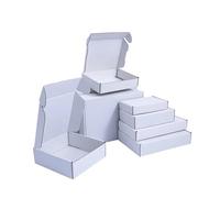 10 pcs super hard white/brown multi-size brown carton packaging wedding party gift chocolate candy event box(White box 10PCS,18x9x5cm)