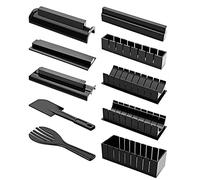10 PCS Sushi Making Kit All in One Set Rice Roll Maker DIY with Different Shaped Molds Spatula Home Tool Easy to Use Clean Perfect Family Friends Lovers