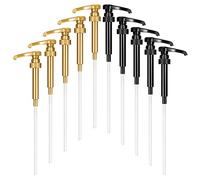 10 Pcs Syrup Pump for 25.4 Oz/750ml Bottles, Reusable Simply Syrups Pump Resilience Detachable Design Covers, Syrups Honey Dispenser for Home & Coffee Bar, Coffee Bar Accessories