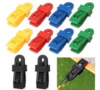 10 PCS Tarp Clips Tarpaulin Clips, Adjustable Heavy Duty Lock Grip for Tarp & Shade Cloth, Reusable Tarp Clamps Awning Tarp Clamps for Holding Up Tarp Canopy Car Cover Sun Shade