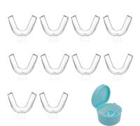10 PCS Teeth Whitening Trays, Moldable Mouth Trays with Retainer Case, Custom Fit for Teeth Whitening, Grinding Protection, Travel-Friendly Dental Care Solution