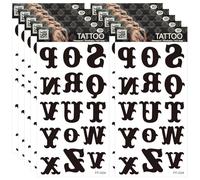 10 Pcs Temporary Tattoos, Fake Tattoos Temp Tattoos Personalised Temporary Tattoos Stick On Tattoos Adults Diy Name Tattoo for Women Men (Style 3)