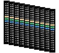 10 Pcs Thermometer Sticker Vivarium Adhesive Temperature Strips Horizontal Stick On Thermometer Strip Digital Display Sticker For Fish Tank Brewing Wine Beer Aquariums Fermenting 39-97℉ (4-36℃)
