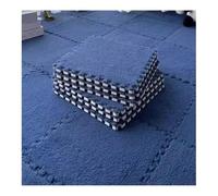 10 Pcs Thickened Plush Interlocking Floor Mat Thick- Fluffy Square Tiles With Edgings Soft Anti-Slip Puzzle Area Rug Playmat For Room(Navy blue,4 pcs)