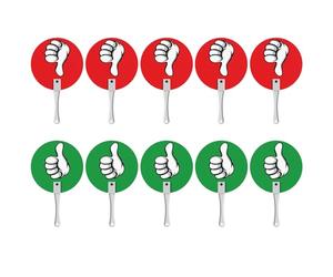 10 Pcs Thumb Up Thumbs Down Classroom Tuning Paddles Yes or Not Classroom Signs Yes or Not Paddles Teacher Supplies