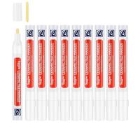 10 Pcs Tile Grout Pen Set, Tile Grout Wall Repair Pens, Wall Line Beautification Pen with Replacement Nib Tips for Floor Bathrooms Kitchen Restoring Grout Joints and Covering Local Stains (White)