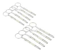 10 Pcs Tiny Eyeglass Screwdriver Repair Kit, Mini Sunglasses Screwdriver Set, Mini 3 in 1 Precision Glasses Screwdriver Tool Kit, Small Phillips Hex Flat Head Watch Screwdriver Set with Keyring