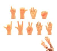 10 Pcs Tiny Finger Puppets, Small Mini Hands, Funny Finger Props for Joke Toys, Rock-Scissors Toys for Cat Dog Pets Playtime