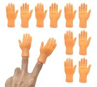 10 Pcs Tiny Hands, Finger Puppets Little Finger Mini Finger Hands Little Left and Right Hands, Funny Finger Hand for Joke Toys, Prank Game, Video Shooting Prop, Human-pet Interaction (10 Pcs)