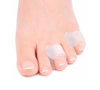 10 PCS Toe Separators, Silicone Toe Spacers for Woman & Man's Overlapping Toes, Little Toe Support, Bunions/Bent/Hammer Toes (Clear)