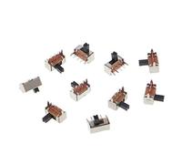 10 Pcs Toggle Vertical Slide Switch 1P2T 3 Pin 3mm Shank for PCB Mount SK12D07-V Push Button Switch on Off Waterproof Momentary Led Control Rocker Lever Handle Start Stop Dimmer Detector
