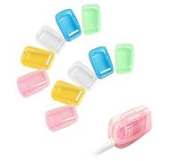 10 Pcs Toothbrush Head Covers, Assorted Colors Portable Protector Caps, Dustproof Travel Case with Snap Closure for Manual & Electric Brush, Ideal for Home, Outdoor, Camping, Family Accessories