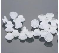 10 Pcs Transparent Orthodontic Composite Lingual Buttons Dental Bondable Round Base