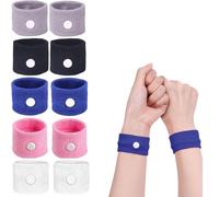 10 PCS Travel Sickness Bands,Anti Nausea Wristbands, Car Motion Sickness Wristbands Acupressure Nausea Relief Band for Morning Sickness Sea Travel and Pregnancy Morning Sickness
