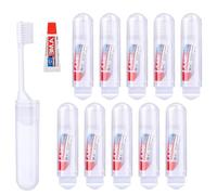 10 Pcs Travel Toothbrush Set with Mini Toothpaste, Mini Toothbrush, Portable Foldable Toothbrush with Toothpaste for Travel Business Trip Families Camping Outdoor Activities