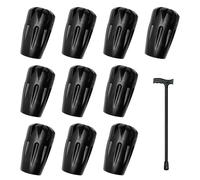 10 Pcs Trekking Pole Tips, Walking Stick Rubber Tips, Replacement Trekking Pole Feet for Hiking Poles, 11mm Tips with Enhanced Traction, Shock Absorption for Mud, Snow, Rock, Asphalt, and Outdoor Use