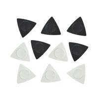 10 Pcs Triangle Guitar Picks - 3-in-1 Thickness (0.5mm, 0.75mm, 1mm) - Professional Plectrums for Acoustic and Electric Guitar - Black & White Set