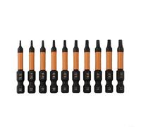 10 Pcs Triangle Screwdriver Bit Set, 1/4 Inch Hex Shank Magnetic Alloy Steel Bits for Impact Driver and Power Drill, TA12 to TA30 Security for torx