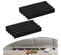 10 Pcs Under Couch Blocker, Under Bed Blocker for Pets Toys Barrier, Sponge Under Furniture Blocker with Strong Tapefor, Stopping Small Items from Getting Under Couch,Easy to Install, 17" L x 2.4" H