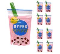 10 pcs Unique Party Small Goodie bags candy Bags gift bag For Candy, Snack, Birthday Party Resealable Foil Bags (bubble tea shape)