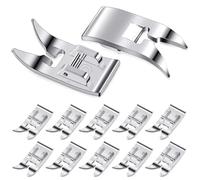 10 PCS Universal General Purpose Sewing Machine Presser Foot Straight Stich Foot Zig Zag Foot Multifuncional Accessories Fits All Low Shank Singer, Brother, Janome, Babylock Sewing Machine