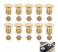10 Pcs Universal LPG Propane Gas Burner Nozzles [0.5-0.65-2x0.70-0.80-2x0.87-0.90-0.95-1.02] Propane Heat Injector Conversion Kit, M6 x 0.7 Thread 5
