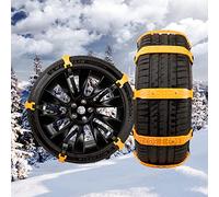 10 PCS Universal Snow Chains, Anti-slip Car Chains for Snow Ice Mud - All Season SUV Tire Cables (185-295mm/7.2-11.6'')